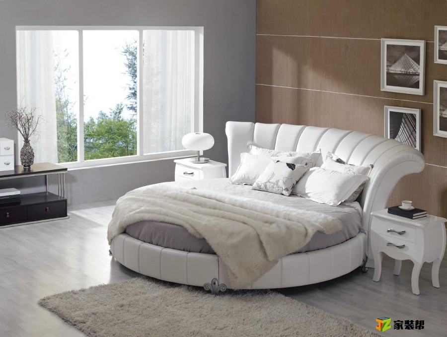 AD-壮丽，独特的圆润床，卧室-21