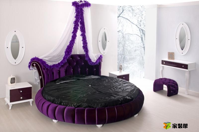 AD-壮丽，独特的圆润床，卧室-26