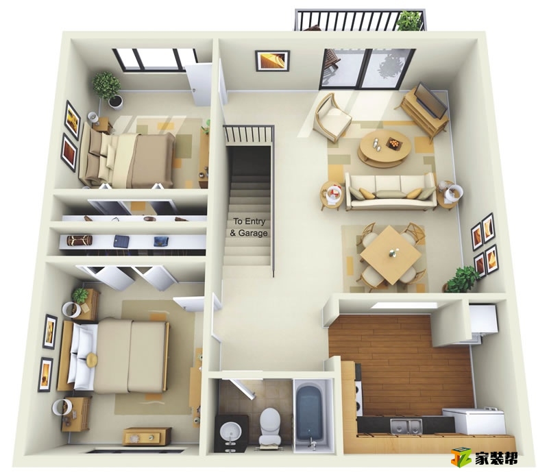35-Summit-Chase-Apartment-Two-Bedroom-Floor-Plan