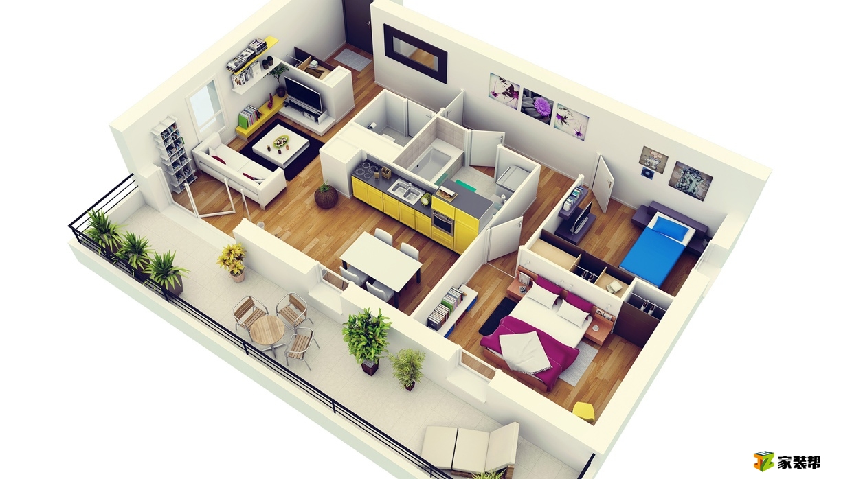4-Modern-Two-Bedroom-Apartment-with-Balcony